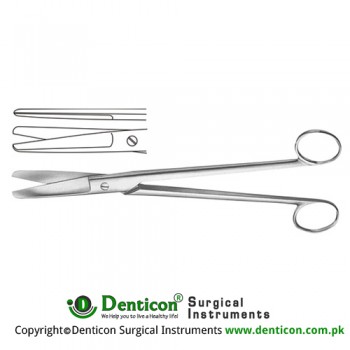 Sims-Siebold Gynecological Scissor Straight Stainless Steel, 24.5 cm - 9 3/4"